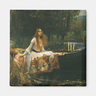Lady of Shalott On Boat von John William Waterhous Magnet