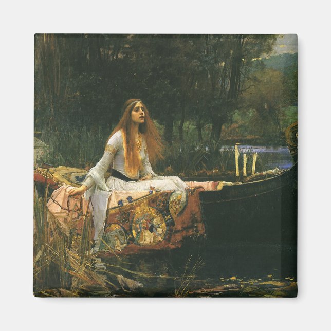 Lady of Shalott On Boat von John William Waterhous Magnet (Vorne)