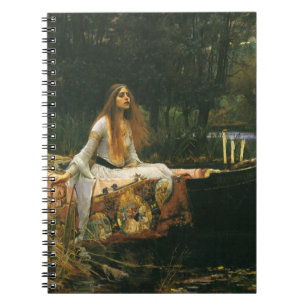 Lady of Shalott On Boat von John William Waterhous Notizblock