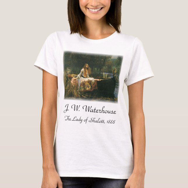 Lady of Shalott On Boat von John William Waterhous T-Shirt (Vorderseite)