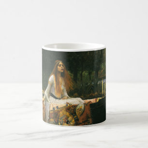 Lady of Shalott On Boat von John William Waterhous Tasse