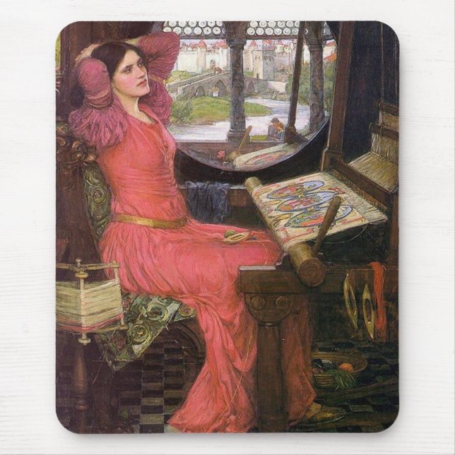 Lady of Shalott Pre-Raphaelite von J. W. Waterhous Mousepad (Vorne)