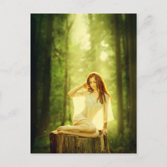 Lady of the Enchanted Forest Postkarte (Vorderseite)