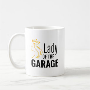 Lady of the Garage - Bold Wrench Crown Design Kaffeetasse