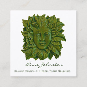 Lady of the Greenwood Wicca Quadratische Visitenkarte