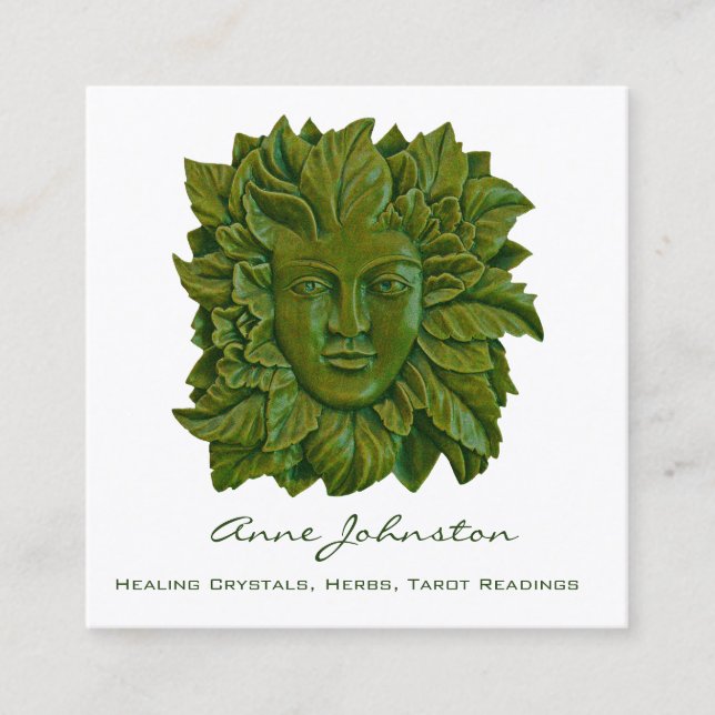 Lady of the Greenwood Wicca Quadratische Visitenkarte (Vorderseite)