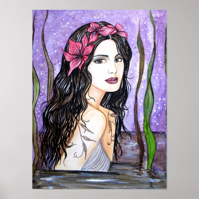 Lady of the Lake Fairy Tale Malerei Poster (Vorne)