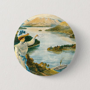 Lady of the Lake ~ Furness Railway Button