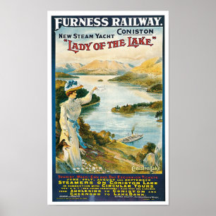 Lady of the Lake ~ Furness Railway Poster