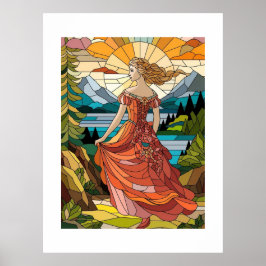Lady of the Landschaftlich Vista: Festgehaltenes G Poster