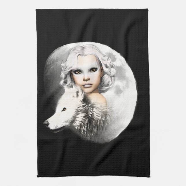 Lady of the Moon Geschirrtuch (Vertikal)
