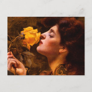Lady of the Rose von Franz Dvorak Postkarte