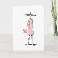 Lady off to Lunch Card