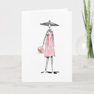 Lady off to Lunch Card Karte