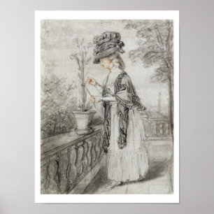 Lady on a Terrace Auf der Pflanze einer Nation (sc Poster