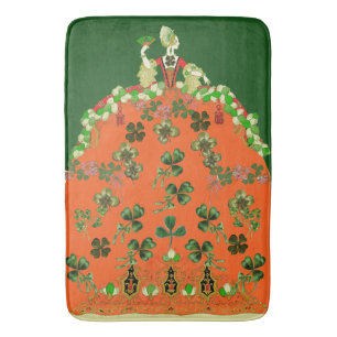 LADY ORANGE AND KLEEBLATTS St. Patricks Day Green Badematte