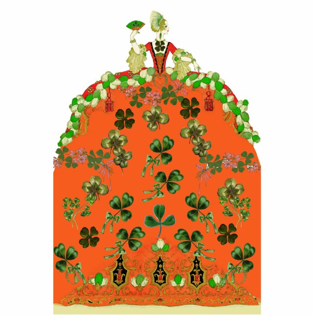 LADY ORANGE AND KLEEBLATTS St. Patricks Day Party Freistehende Fotoskulptur (Vorne)