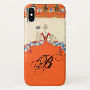 LADY ORANGE FASHION COSTUME DESIGNER MONOGRAM iPhone X HÜLLE