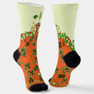 LADY ORANGE UND KLEE St. Patricks Day Party Socken