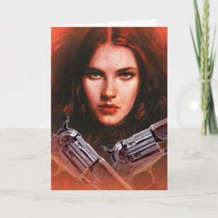 Lady Outlaw Greetings Card Karte