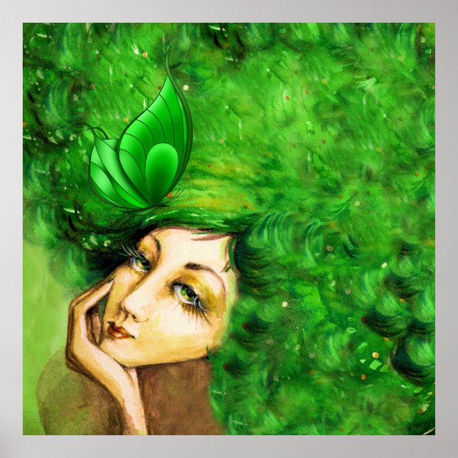 Lady Papilionem Art Poster (Vorne)