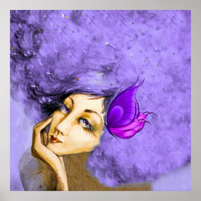 Lady Papilionem Art Poster (Vorne)