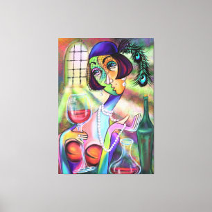 Lady Pearl Canvas Print Modern Art Style Malerei Leinwanddruck