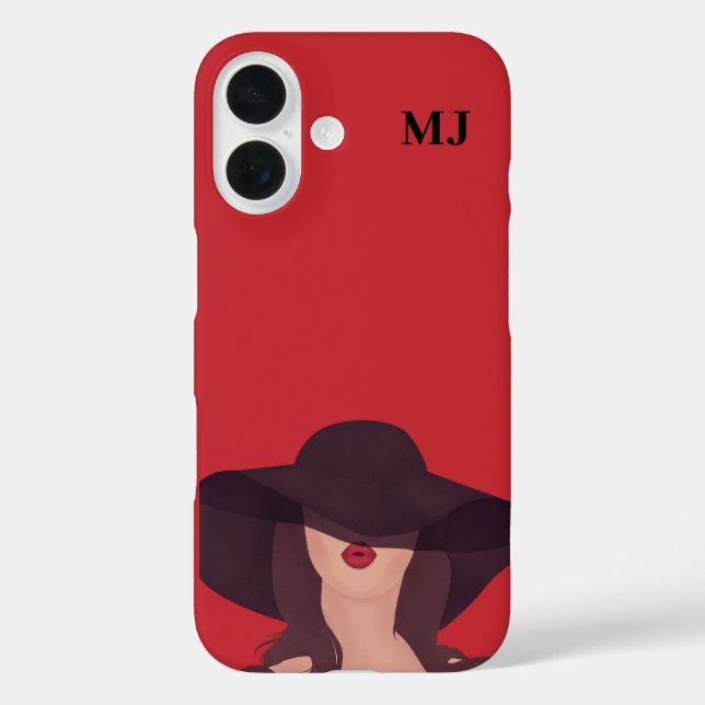 Lady Personalisiert Initial Letters Case-Mate iPho iPhone Hülle (Rückseite)
