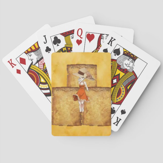 Lady Playing Card Deck Spielkarten (Rückseite)