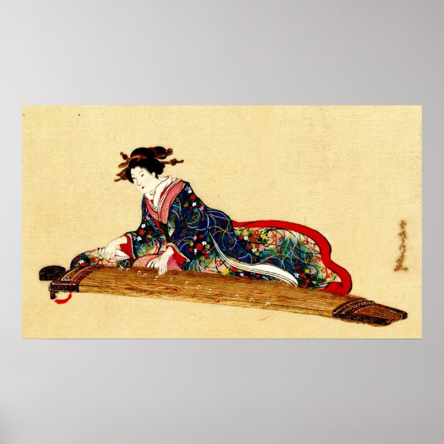Lady Playing Koto 1878 Poster (Vorne)
