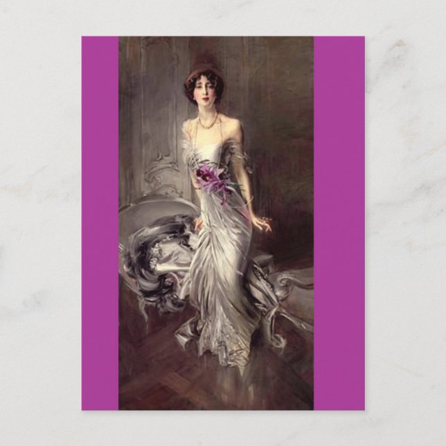 Lady Portrait - Boldini Postkarte (Vorderseite)
