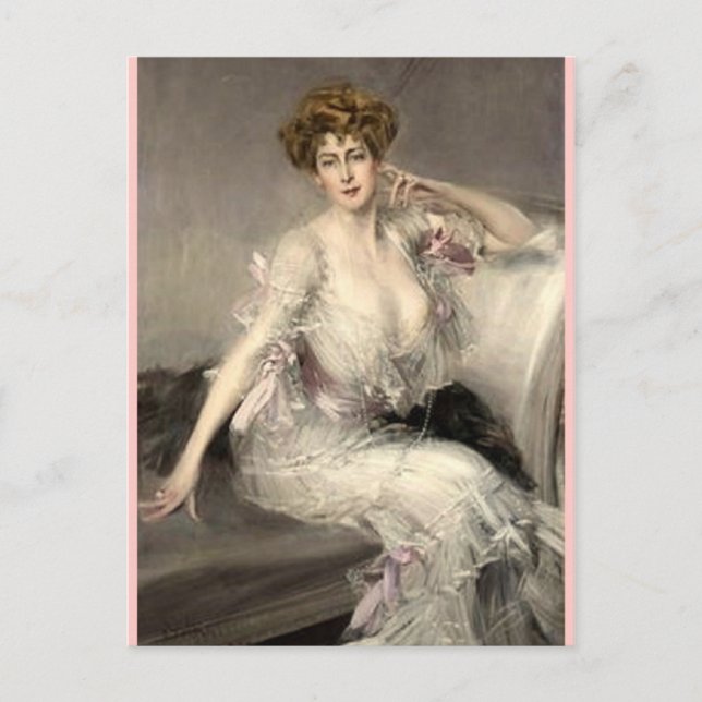 Lady Portrait - Boldini Postkarte (Vorderseite)