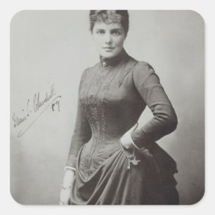 Lady Randolph Churchill Quadratischer Aufkleber