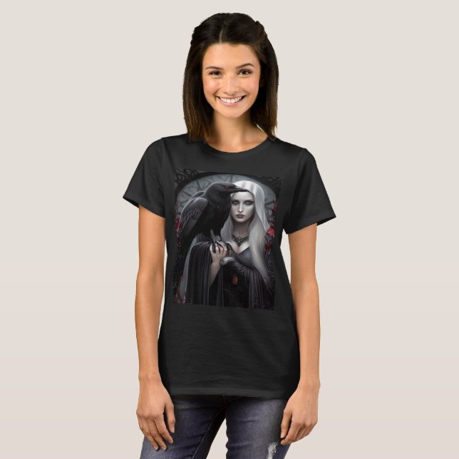 Lady Raven Blue & Red T-Shirt (Vorne ganz)