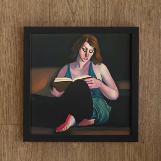 Lady Reading a Book Just Chilling Poster (Von Creator hochgeladen)