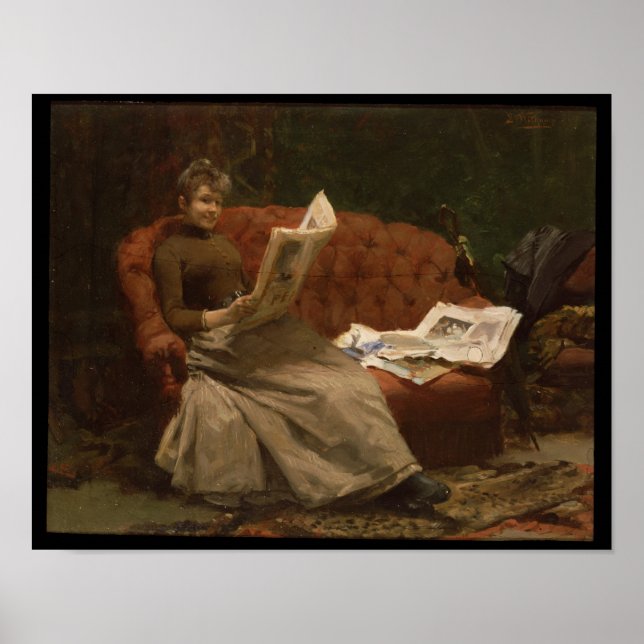 Lady Reading Poster (Vorne)