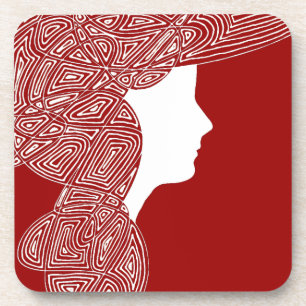 Lady Red Getränkeuntersetzer