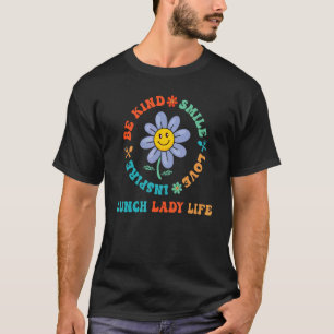 Lady Retro Groovy Floral School Mittagessen Lady L T-Shirt