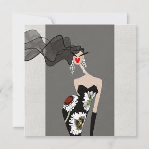 Lady Roma Valentina Elegante Modekunstkarte