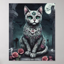 "Lady Rose" Gothic, Tag der Toten, Weiße Katze