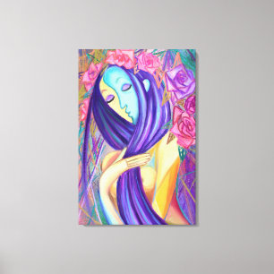 Lady Rose Leinwanddruck Moderne Kunst Stil Malerei