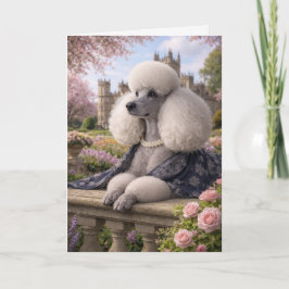 Lady Rose, Poodle Blank Card Karte