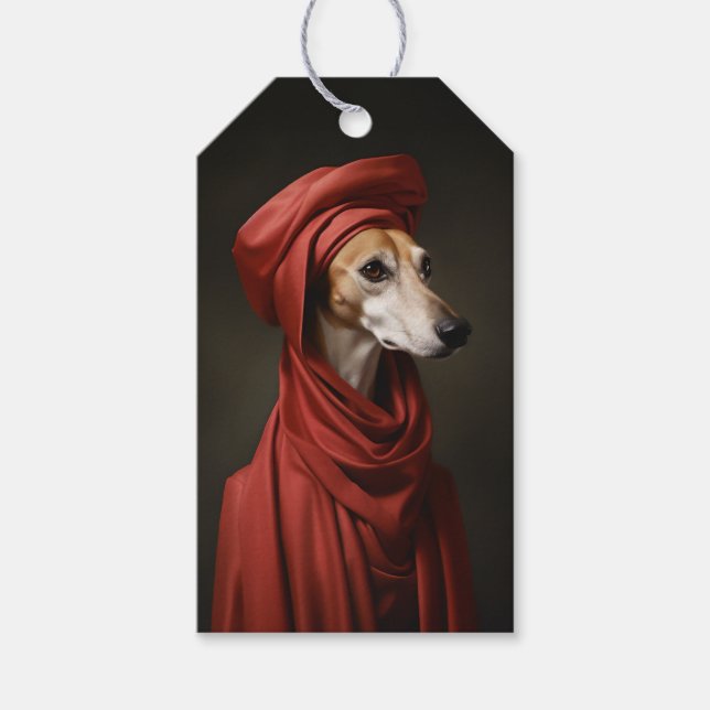 Lady Saluki Dog Geschenkanhänger (Vorderseite)