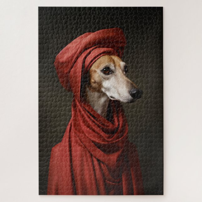 Lady Saluki Dog Puzzle (Vertikal)