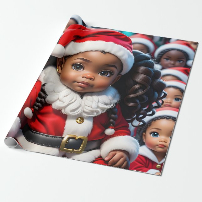 Lady Santas Wrapping Paper Geschenkpapier (Ungerollt)