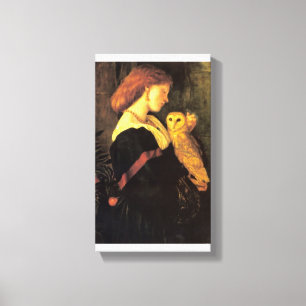 Lady-Schrei Owl Antiquitätenmalerei Leinwanddruck