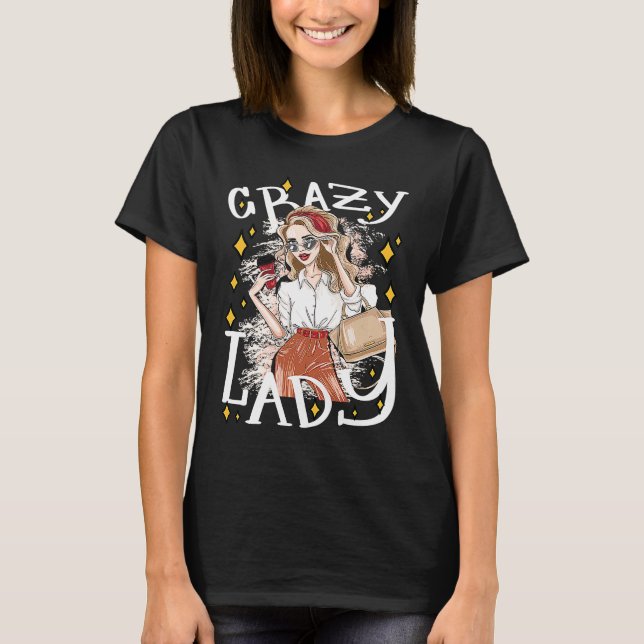Lady Shopping Sarcastic Joke Saying T-Shirt (Vorderseite)