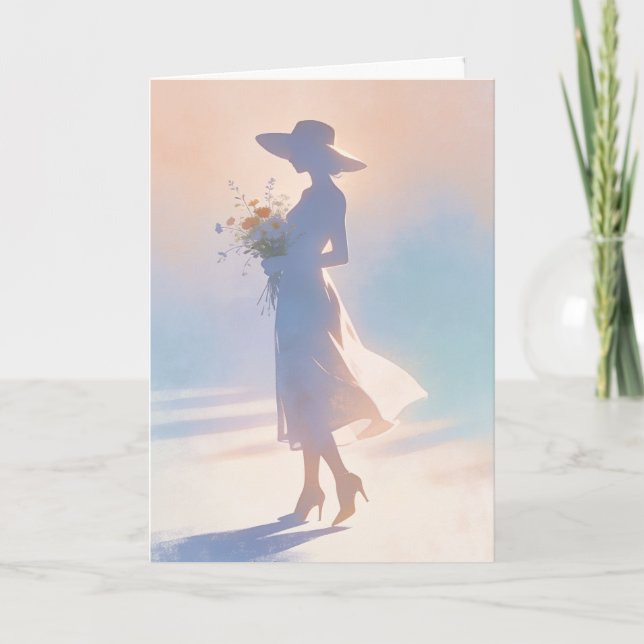 "Lady Silhouette" Karte (Vorderseite)