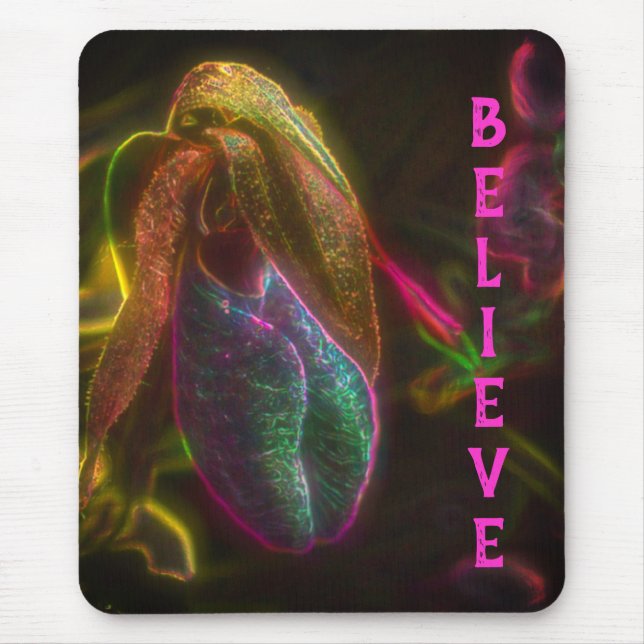 Lady Slipper glaubt Inspiration Mousepad (Vorne)
