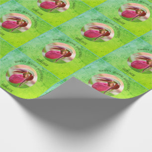 Lady Slipper Orchid Personalisiert Geburtstag Geschenkpapier